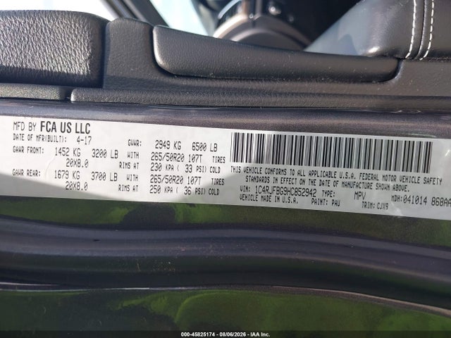 Jeep Grand Cherokee Limited 2017 1C4RJFBG9HC852942 Image 9