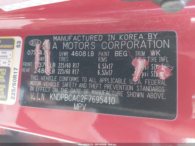 KIA Sportage Lx 2015 KNDPBCAC2F7695410 Image 9