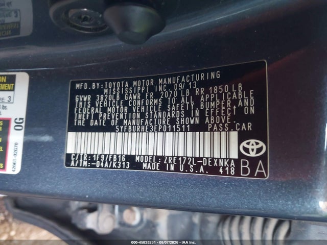 Toyota Corolla Le Plus 2014 5YFBURHE3EP011511 Image 9