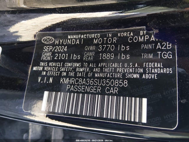 Продажа на аукционе авто 2025 Hyundai Venue Sel, vin: KMHRC8A36SU350858, номер лота: 45825235