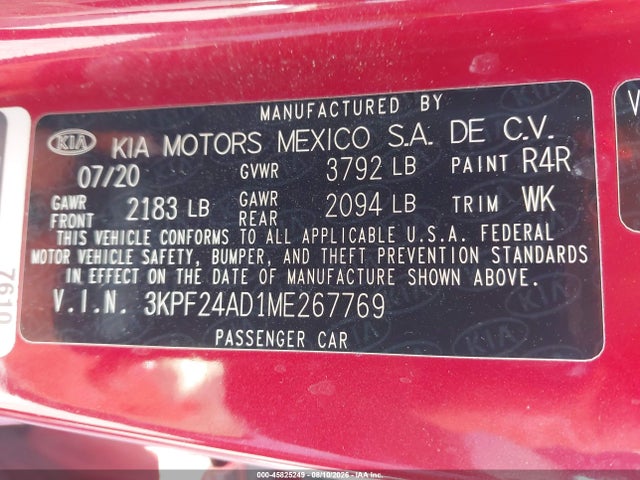 KIA Forte Lxs 2021 3KPF24AD1ME267769 Image 9