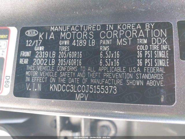 Продаж на аукціоні авто 2018 Kia Niro Ex, vin: KNDCC3LC0J5155373, номер лоту: 45825268