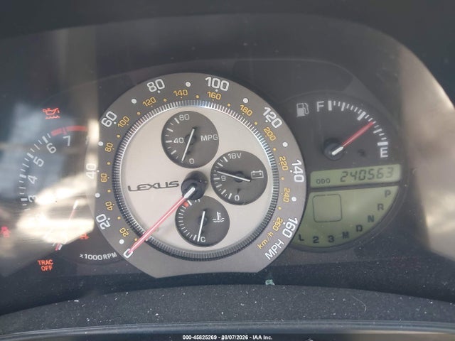 45825269 :رقم المزاد ، JTHBD192620036882 vin ، 2002 Lexus Is 300 مزاد بيع
