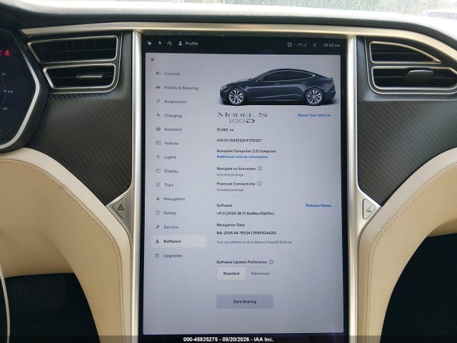 Aukcja sprzedaży 2017 Tesla Model S 100d/60d/75d/90d/p100d, vin: 5YJSA1E22HF210327, numer aukcji: 45825275