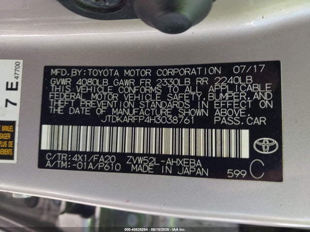 Toyota Prius Prime Plus 2017 JTDKARFP4H3038761 Image 9