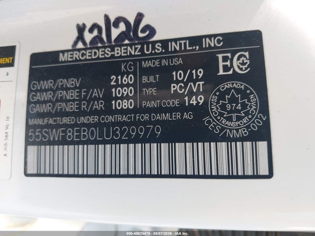 Mercedes-Benz C 300 4matic 2020 55SWF8EB0LU329979 Image 9