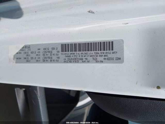 45825484 :رقم المزاد ، 3C6URVHD9FE510480 vin ، 2015 Ram Promaster 3500 High Roof مزاد بيع
