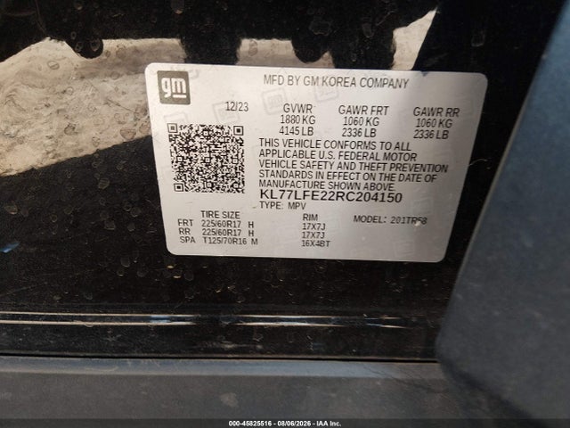 Chevrolet Trax Fwd Sp 2024 KL77LFE22RC204150 Image 9
