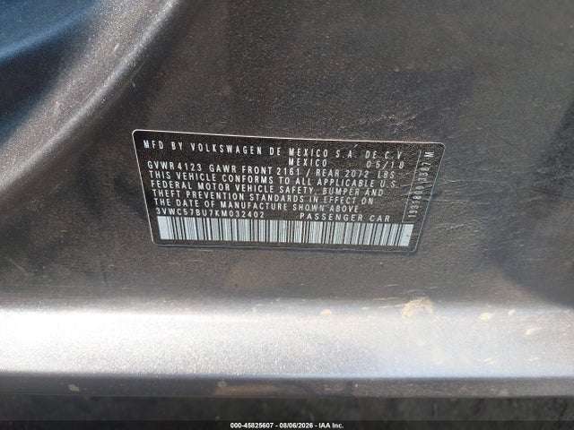 3VWC57BU7KM032402 Volkswagen Jetta 1.4t R-line/1.4t S/1.4t Se