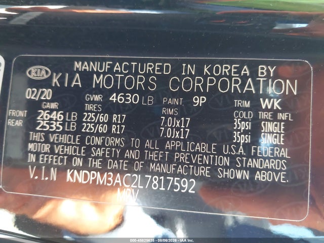 KIA Sportage Lx 2020 KNDPM3AC2L7817592 Image 9
