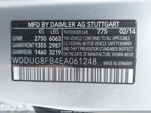 Aukcja sprzedaży 2014 Mercedes-benz S 550 4matic, vin: WDDUG8FB4EA061248, numer aukcji: 45825650