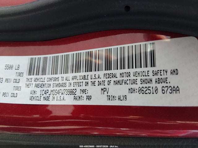 Jeep Cherokee Limited 2015 1C4PJMDS4FW739862 Image 9