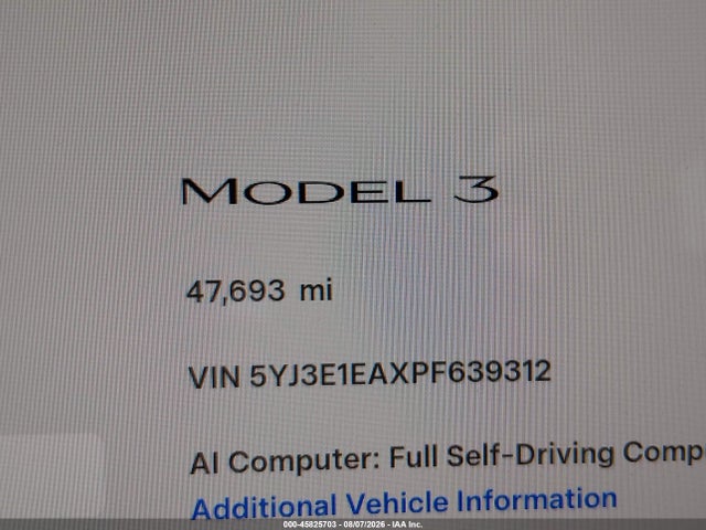 Tesla Model 3 Rear-wheel Drive 2023 5YJ3E1EAXPF639312 Image 16