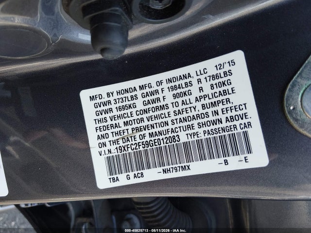19XFC2F59GE012083 Honda Civic Lx