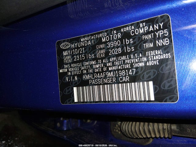 2021 Hyundai Elantra N Line მანქანა იყიდება აუქციონზე, vin: KMHLR4AF9MU198147, აუქციონის ნომერი: 45825719