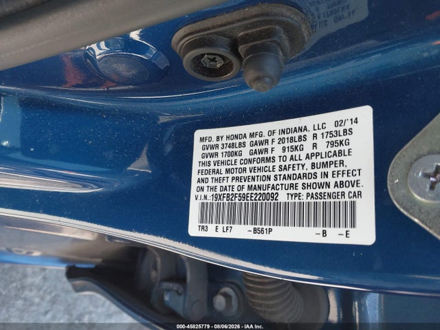 19XFB2F59EE220092 Honda Civic Lx