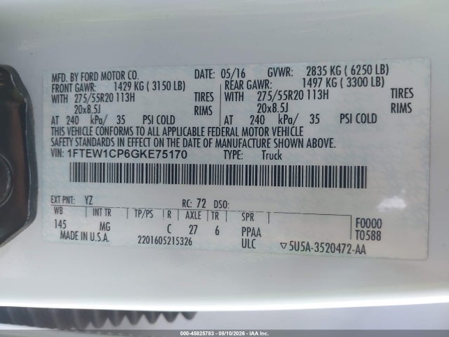 Ford F-150 Xlt 2016 1FTEW1CP6GKE75170 Image 9