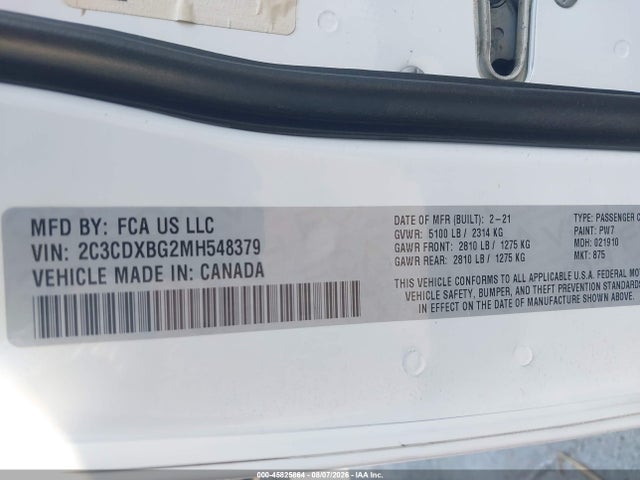 Dodge Charger Sxt Rwd 2021 2C3CDXBG2MH548379 Image 9