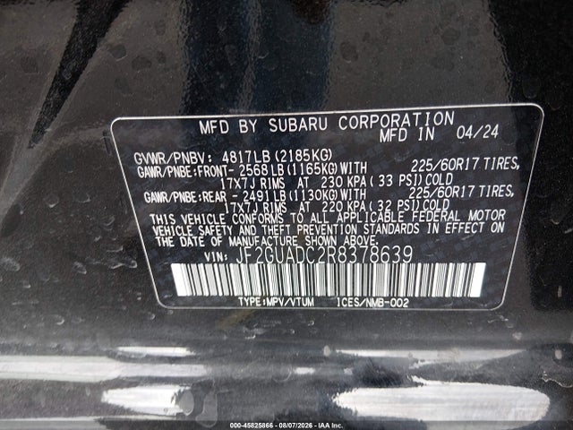 Subaru Crosstrek Premium 2024 JF2GUADC2R8378639 Image 9
