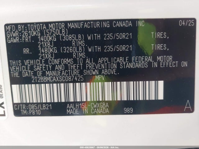 Lexus Rx 350h Premium Plus 2025 2T2BBMCAXSC087425 Image 9