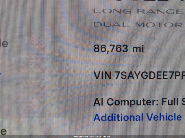 7SAYGDEE7PF815630 Tesla Model Y Awd/long Range Dual Motor All-wheel Drive
