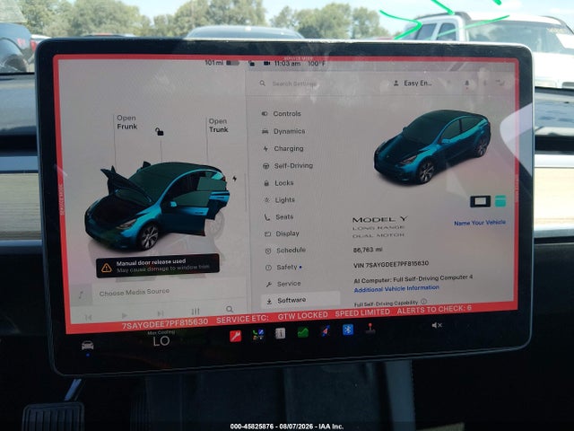 7SAYGDEE7PF815630 Tesla Model Y Awd/long Range Dual Motor All-wheel Drive