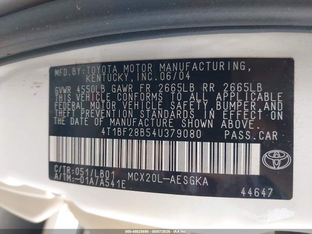 Продаж на аукціоні авто 2004 Toyota Avalon Xls, vin: 4T1BF28B54U379080, номер лоту: 45825890
