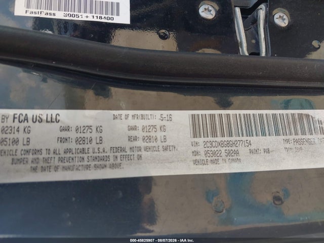 2016 Dodge Charger Se მანქანა იყიდება აუქციონზე, vin: 2C3CDXBG8GH277154, აუქციონის ნომერი: 45825907