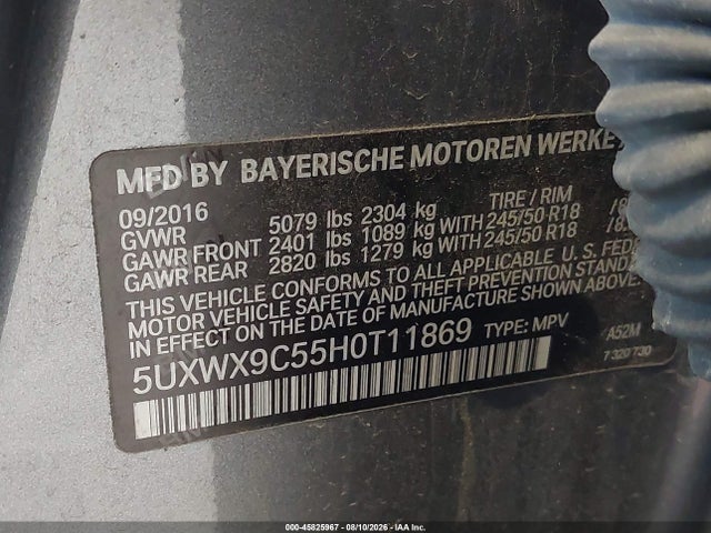 5UXWX9C55H0T11869 BMW X3 Xdrive28i