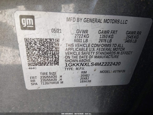 GMC Acadia Awd Denali 2021 1GKKNXLS4MZ222420 Image 9
