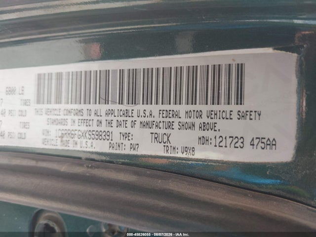 2019 Ram 1500 Classic Tradesman  4x2 6'4 Box მანქანა იყიდება აუქციონზე, vin: 1C6RR6FGXKS598391, აუქციონის ნომერი: 45826055