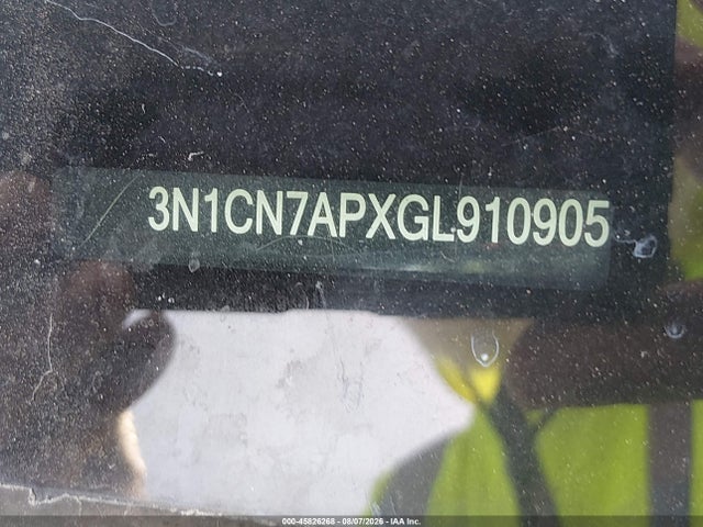 3N1CN7APXGL910905 Nissan Versa 1.6 Sv