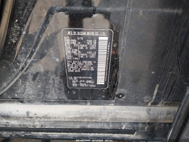 Aukcja sprzedaży 2019 Nissan Armada Platinum, vin: JN8AY2NE3K9759368, numer aukcji: 45826460