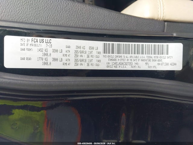 Dodge Durango Sxt Awd 2019 1C4RDJAG0KC827253 Image 9