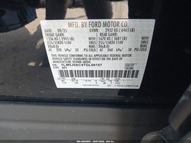 Lincoln Aviator Livery 2026 5LM5J0XC9TGL00157 Image 9