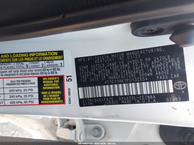 Toyota CAMRY LE 2023 4T1C11AK1PU132554 Image 9