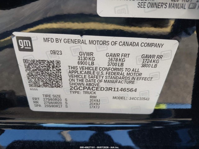Продажа на аукционе авто 2024 Chevrolet Silverado 1500 2wd  Short Bed Lt, vin: 2GCPACED3R1146564, номер лота: 45827181
