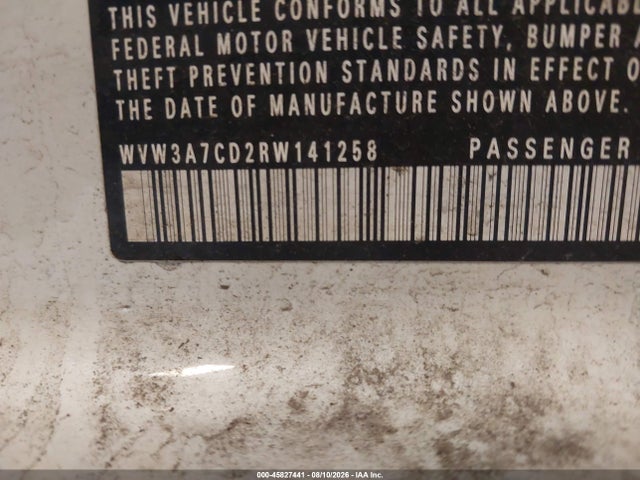 2024 Volkswagen Golf Gti 2.0t Se მანქანა იყიდება აუქციონზე, vin: WVW3A7CD2RW141258, აუქციონის ნომერი: 45827441