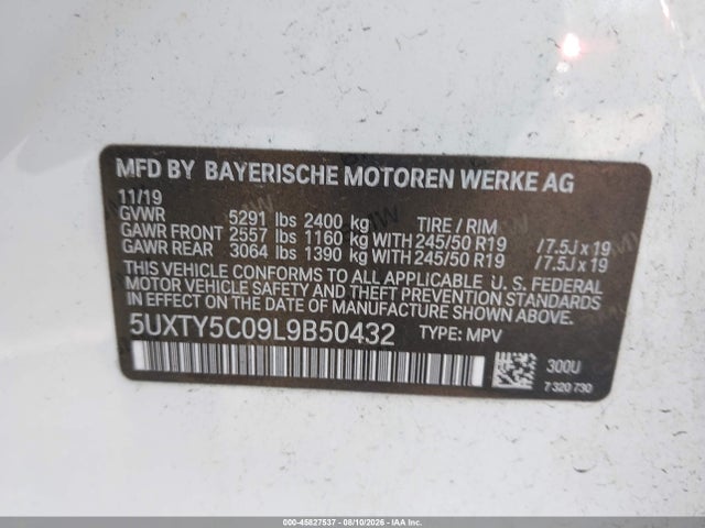 Продажа на аукционе авто 2020 Bmw X3 Xdrive30i, vin: 5UXTY5C09L9B50432, номер лота: 45827537