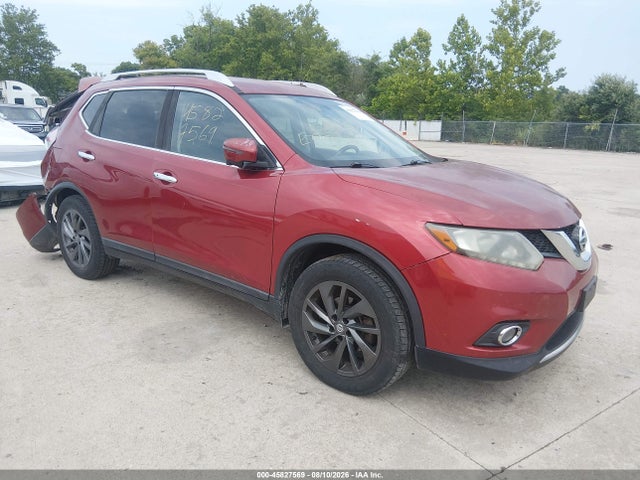 2016 Nissan Rogue Sl მანქანა იყიდება აუქციონზე, vin: KNMAT2MT4GP734184, აუქციონის ნომერი: 45827569