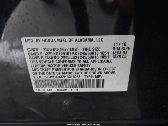 Продаж на аукціоні авто 2017 Acura Mdx, vin: 5FRYD4H32HB015933, номер лоту: 45827573