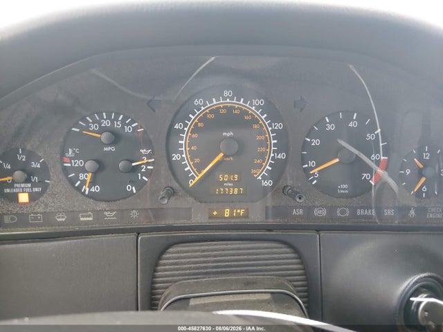 45827630 :رقم المزاد ، WDBGA51E6SA205451 vin ، 1995 Mercedes-benz S 500 مزاد بيع