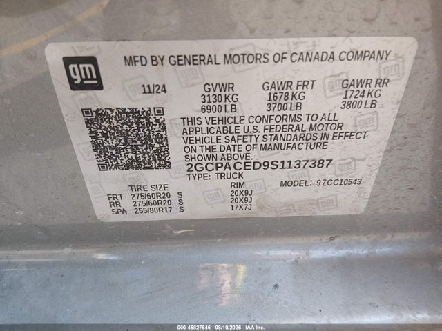 2GCPACED9S1137387 Chevrolet Silverado 1500 2wd Short Bed Lt