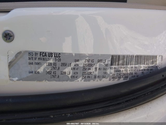 2020 Chrysler Voyager Lxi მანქანა იყიდება აუქციონზე, vin: 2C4RC1DG0LR216548, აუქციონის ნომერი: 45827657