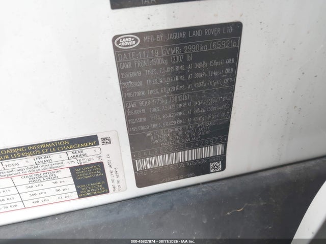 Auction sale of the 2020 Land Rover Discovery Se, vin: SALRG2RV5L2429973, lot number: 45827874