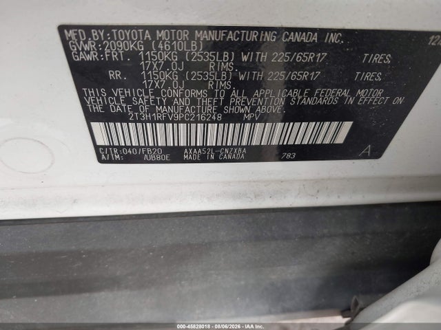 Продажа на аукционе авто 2023 Toyota Rav4 Le, vin: 2T3H1RFV9PC216248, номер лота: 45828018