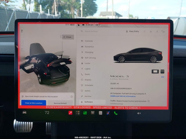 45828251 :رقم المزاد ، 5YJ3E1EA5RF833071 vin ، 2024 Tesla Model 3 Long Range Dual Motor All-wheel Drive/rear-wheel Drive مزاد بيع