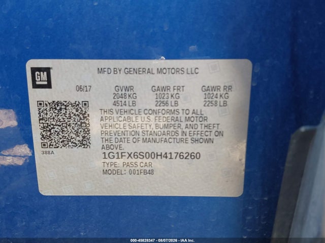 1G1FX6S00H4176260 Chevrolet Bolt Ev Premier