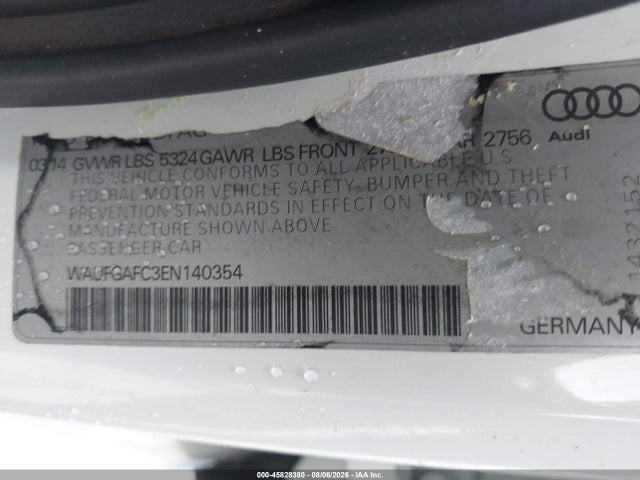 Aukcja sprzedaży 2014 Audi A6 3.0t Premium Plus, vin: WAUFGAFC3EN140354, numer aukcji: 45828380