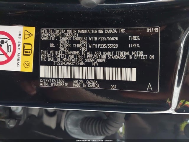 2019 Lexus Rx 350 მანქანა იყიდება აუქციონზე, vin: 2T2ZZMCA6KC132404, აუქციონის ნომერი: 45828489